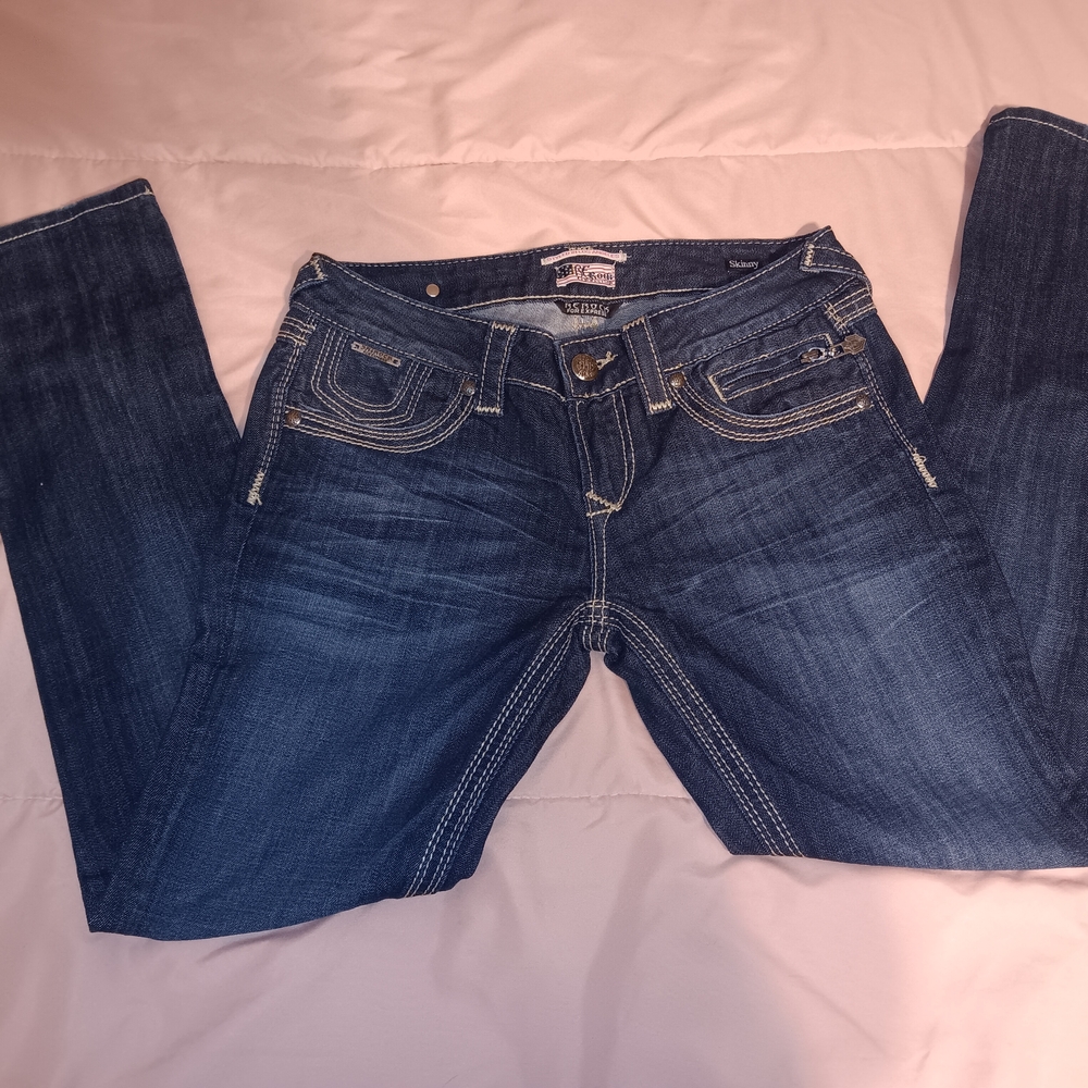 BeRock Express Dark Blue Skinny Leg Jeans